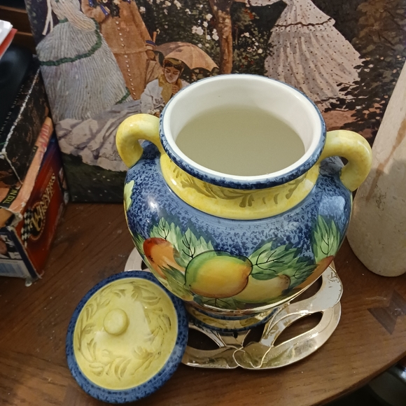 🍪🥠Biscotti Jar, Beautiful and colorful🌯 Handpainted,Beautiful Kitchen Decor🌶 - Picture 7 of 15